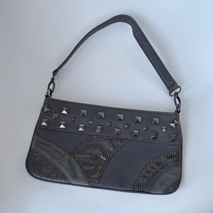 Elegant Black Studded Shoulder Bag